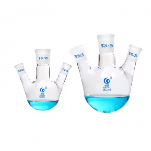three mouth round bottom spherical flask